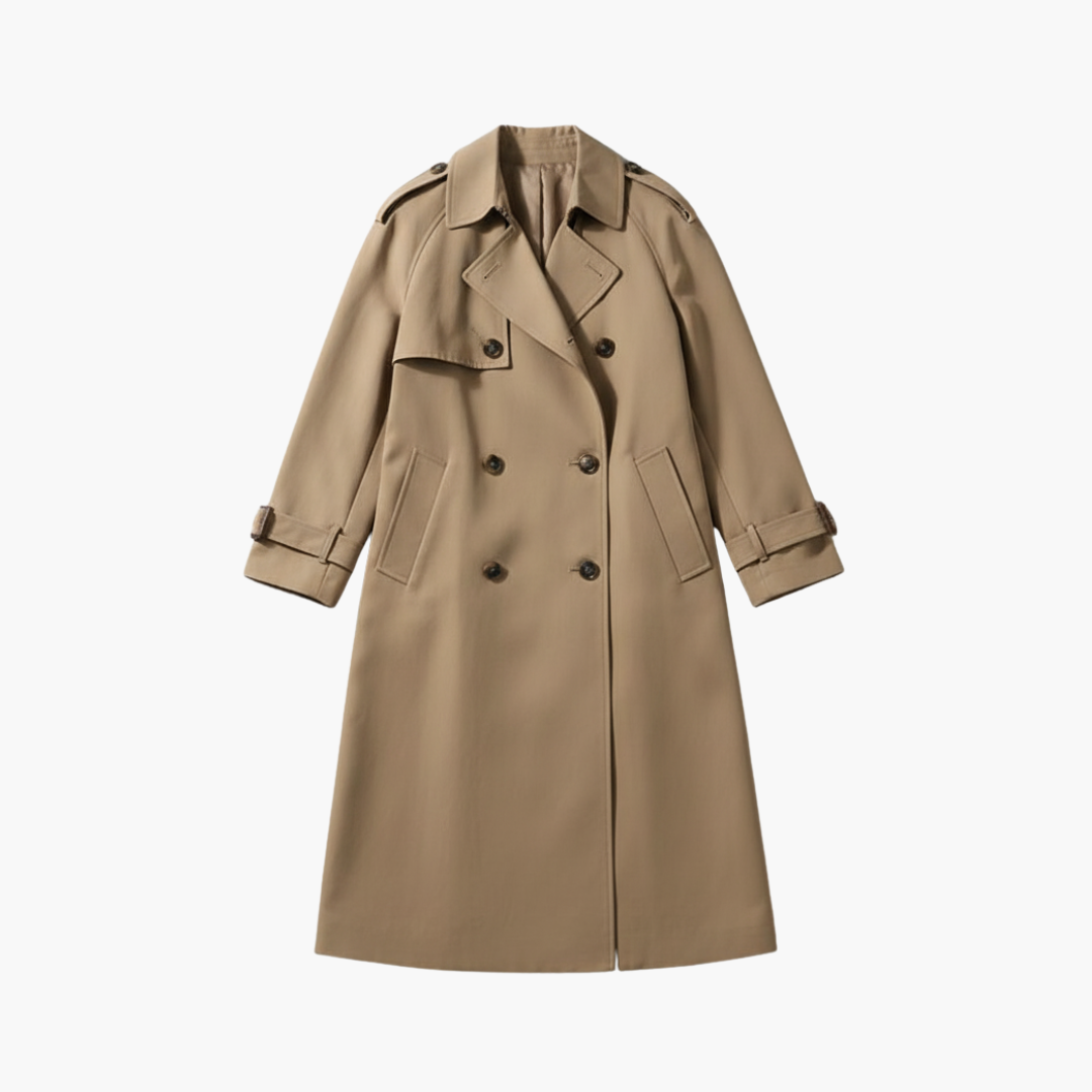 Women_s_Trench_Coat_with_Lapel_Collar.png Women’s Trench Coat with Lapel Collar - Image 1