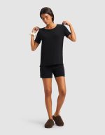 Women??s Bamboo Rib-Knit Short Sleeve Lounge Top - Last Chance - Image 17
