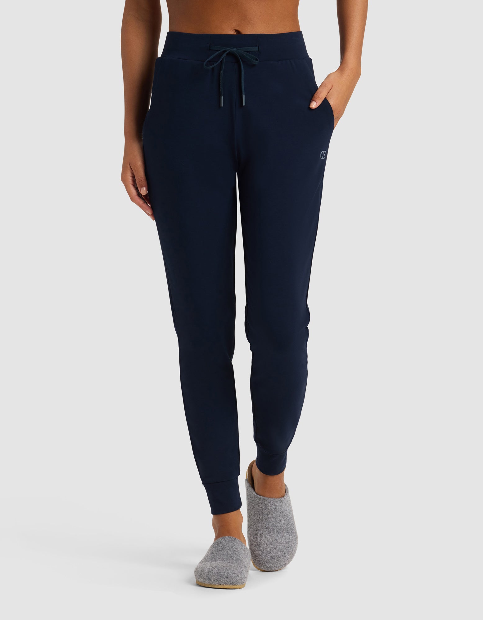 Womens_Bamboo_Ultra-Soft_Jogger_Navy_1.jpg Women's Brushed Bamboo Jogger Pant - Image 1
