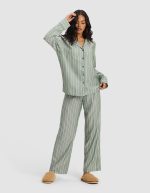 Women's Soft Woven Long Sleeve Pajama Set - Last Chance - Image 13
