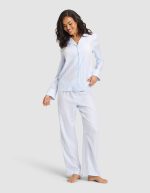 Women's Soft Woven Long Sleeve Pajama Set - Last Chance - Image 3