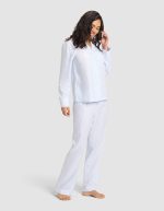 Women's Soft Woven Long Sleeve Pajama Set - Last Chance - Image 4