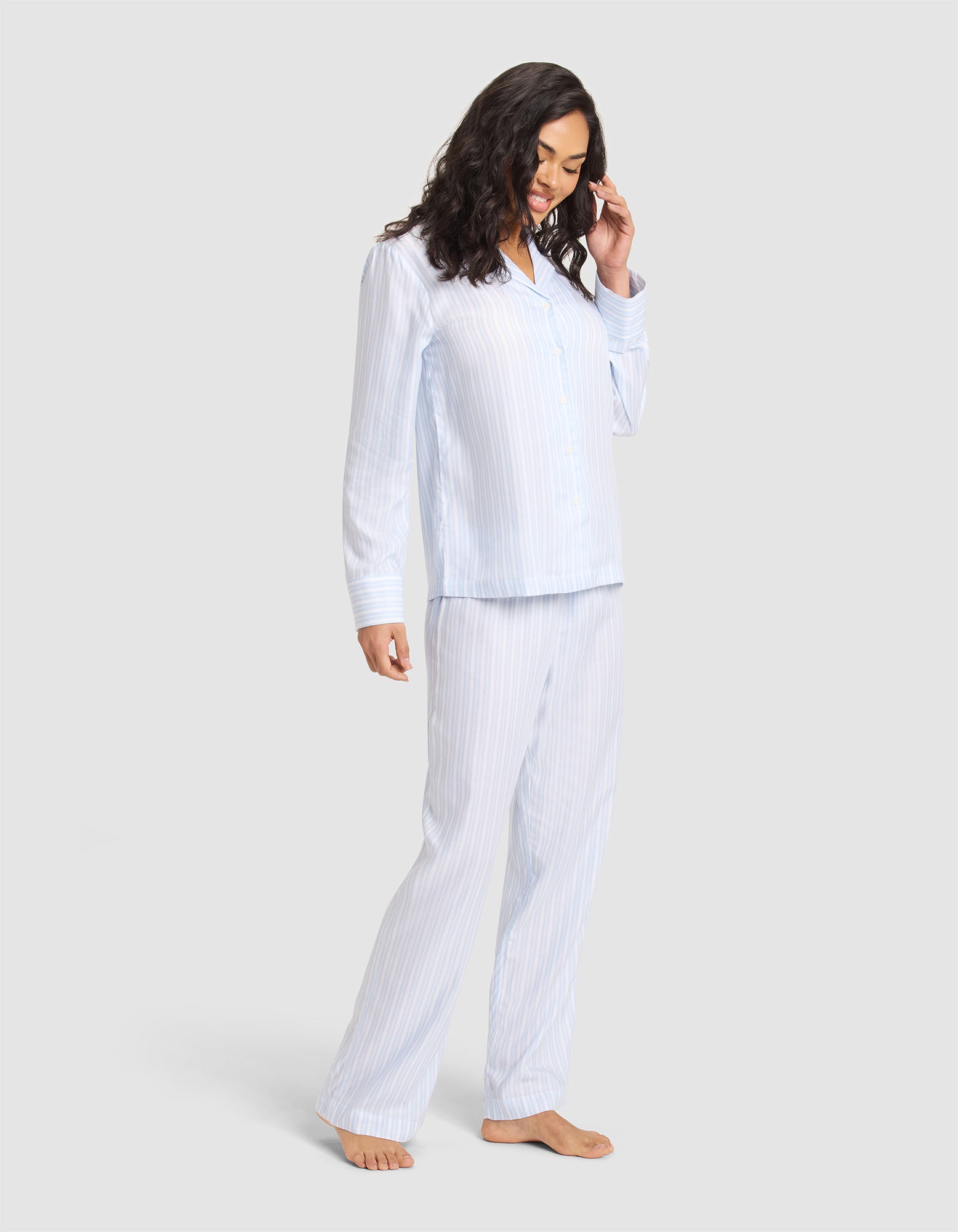 Women's Soft Woven Long Sleeve Pajama Set - Last Chance - Image 4