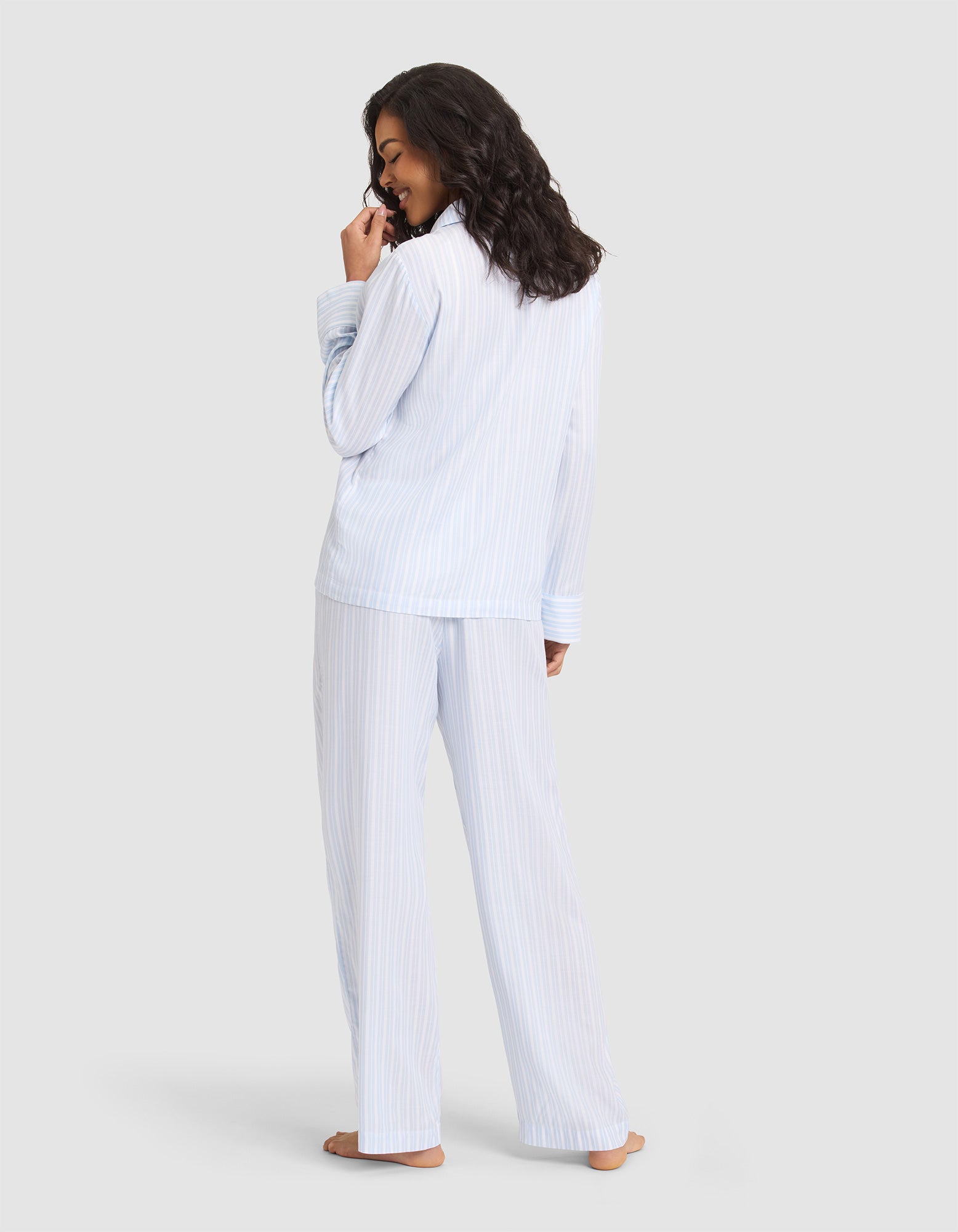 Women's Soft Woven Long Sleeve Pajama Set - Last Chance - Image 5