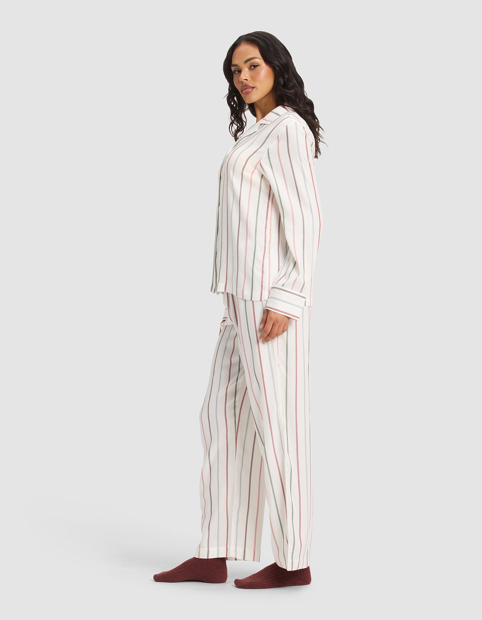 Women's Soft Woven Long Sleeve Pajama Set - Last Chance - Image 2