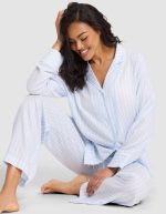 Women's Soft Woven Long Sleeve Pajama Top - Last Chance - Image 6